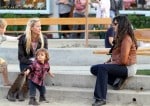 Pregnant Camila Alves at the park with son Levi and Cynthia Daniel