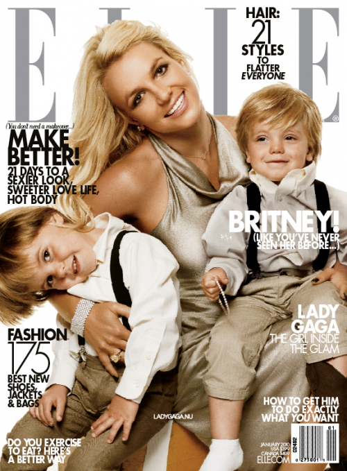 Britney And Her Boys Cover Elle Magazine