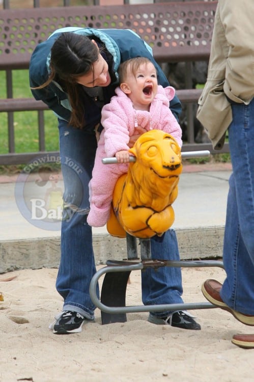 Jennifer Garner and Seraphina Affleck at a Palisades Park