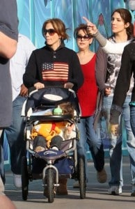 Marc Anthony And Jennifer Lopez spend Christmas Eve at Disneyland with their twins Max & Emme