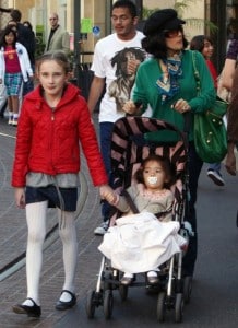 Salma Hayek and Valentina Pinault out shopping with Mathilde Pinault