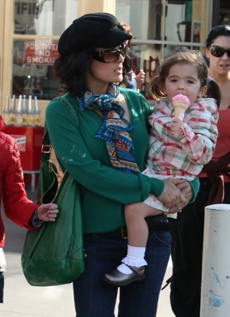 Salma Hayek and Valentina Pinault out shopping