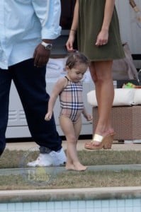 Max and Emme Chill Poolside in Miami