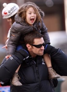 Hugh Jackman Piggy Backs Daughter Ava