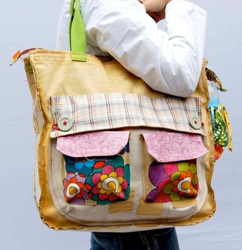 Eco Fabulous: Breage Recycled Fabric Diaper Bag