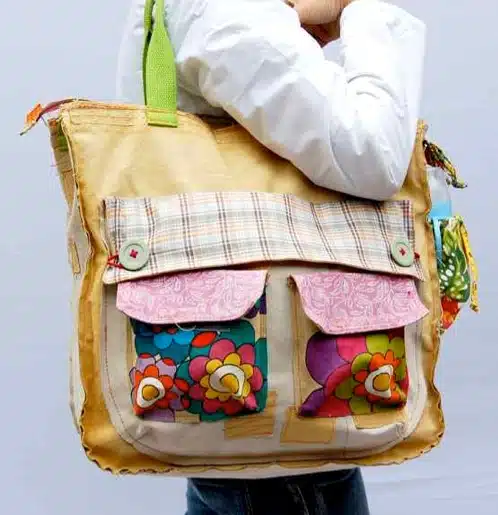 Eco Fabulous: Breage Recycled Fabric Diaper Bag 