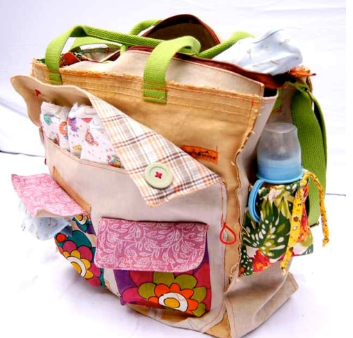Eco Fabulous: Breage Recycled Fabric Diaper Bag