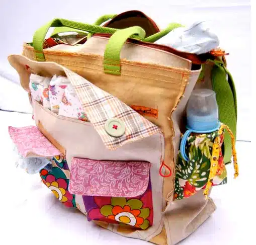 Eco Fabulous: Breage Recycled Fabric Diaper Bag 