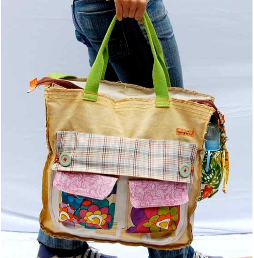 Eco Fabulous: Breage Recycled Fabric Diaper Bag 