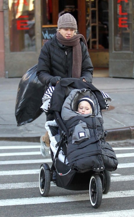Naomi And Her Boys Bundle Up in NYC