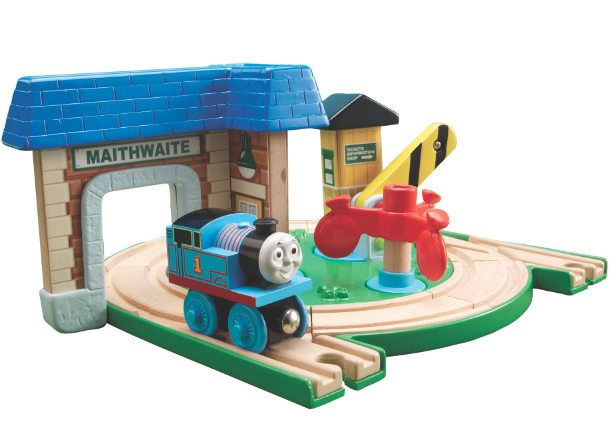 Thomas Wooden Railway Early Engineers Roundabout Station Set 