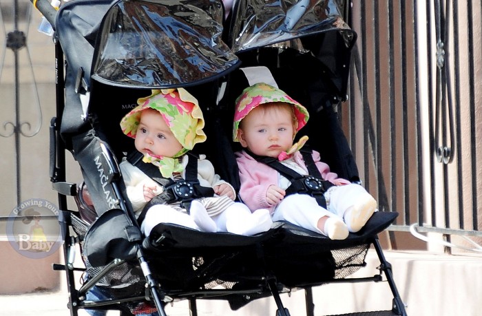SJP's Twins Marion and Tabitha Enjoy A Sunny Stroll