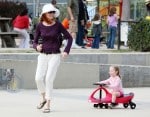 Marcia Cross and Her Girls Play At The Park
