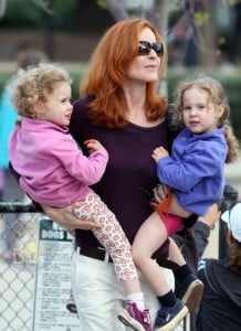 Marcia Cross and Her Girls Play At The Park