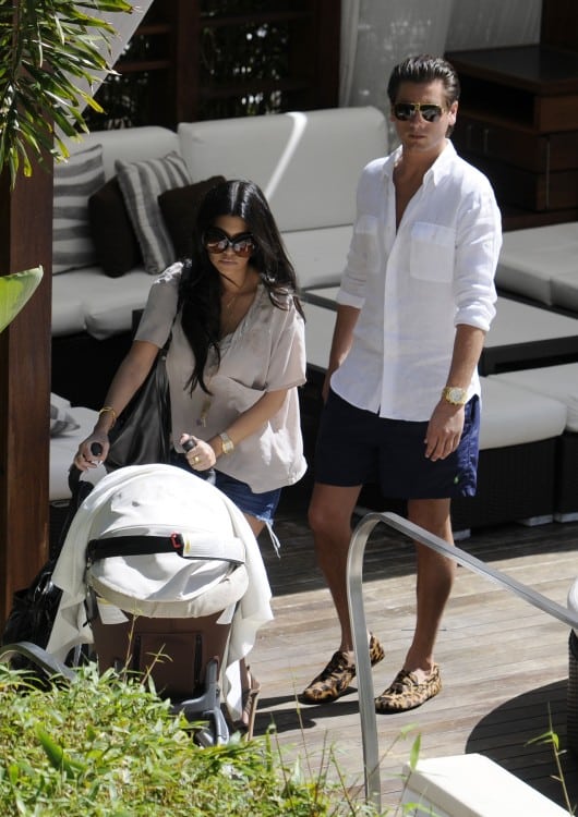 Kourtney And Mason Cuddle Poolside in Miami