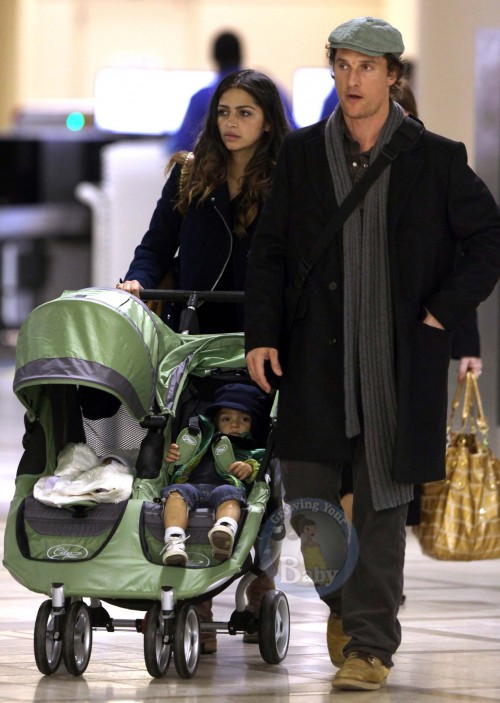 The McConaugheys Stroll Through LAX