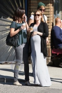 An Expectant Amy Adams Strolls With Emily Blunt In LA