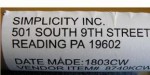 Recalled Simplicity Cribs, Serial Number panel