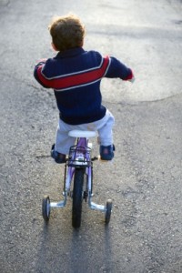 Child Riding His Bike