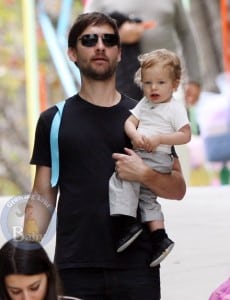 Tobey Maguire Enjoys Easter With His Family in LA