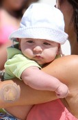 Kim Kardashian and Nephew Mason Hit The Beach in Miami!