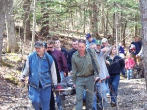 Rescue Team Shown Carrying Mom Down The Trail