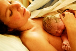 Mom and Newborn Shortly After Birth