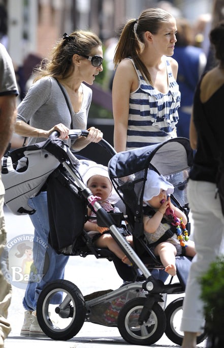 Sarah Jessica Parker with twins Marion and Tabitha