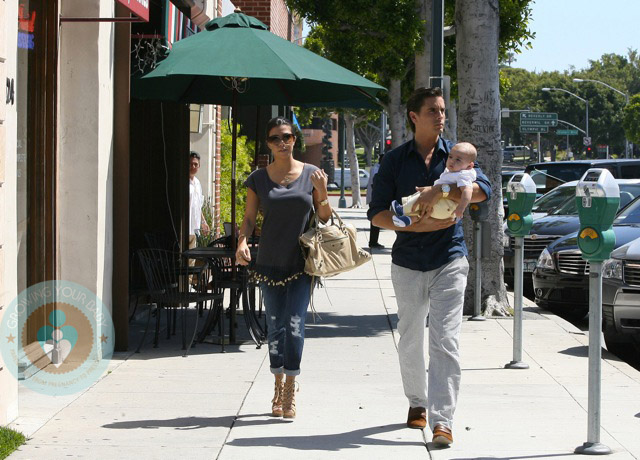 Kourtney Kardashian, Scott Disick and baby Mason