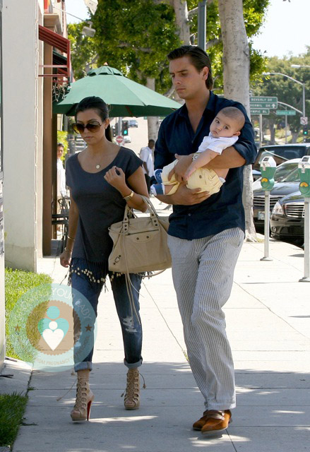 Kourtney Kardashian, Scott Disick and baby Mason
