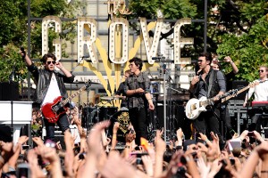 Jonas Brothers performing at the Grove
