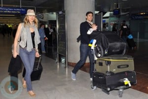 Karolina Kurkova with son Tobin and Fiance Archie