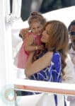 Jennifer Lopez and daughter Emme at the Eden Roc Hotel