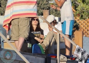 Brad and Angelina Relax at The Beach in Malibu