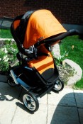 Stroller seat with canopy fully opened