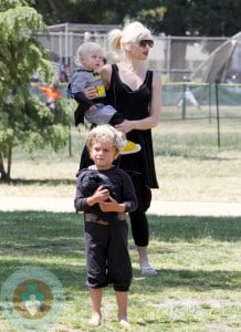 Gwen With Kids Kingston and Zuma