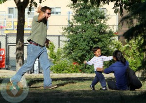 Chris Noth with girlfriend Tara and son Orion