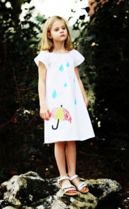 Spring Showers Handmade Eco Peasant Shift Dress