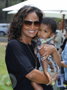 Laila Ali and son Curtis