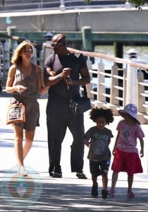 Heidi Klum and Seal with Leni and Henry