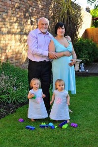 Richard and Lisa Rodden with daughters Ruby and Emily