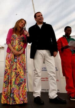 John Travolta and Kelly Preston in Johannesburg, South Africa