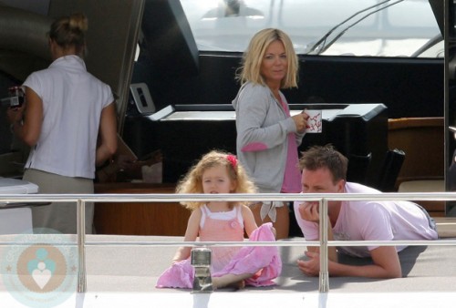 Geri Halliwell, Henry Beckwith and Bluebell in South of France