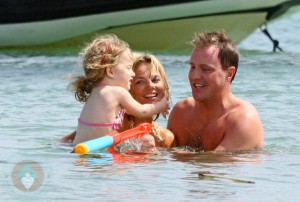 Geri Halliwell, Henry Beckwith and Bluebell in South of France