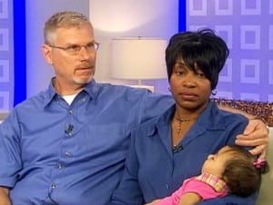 Jarretta Hamilton with her husband Samuel Treftz and daughter Sarah