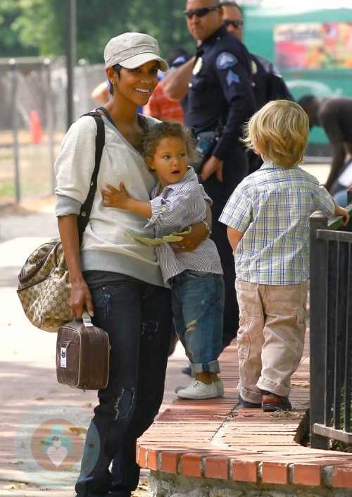 Halle Berry and Nahla at the park