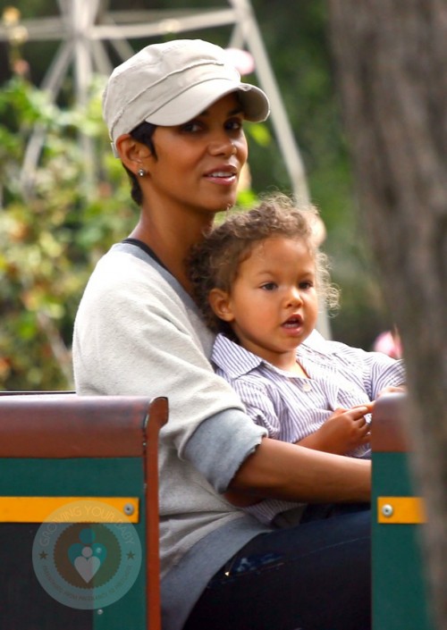 Halle Berry and Nahla 