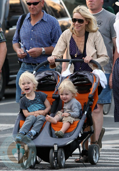Naomi Watts With sons Alexander and Sammy