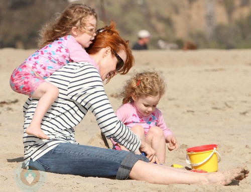 Marcia Cross with Eden and Savannah