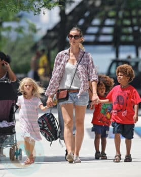 Heidi Klum with her kids Leni, Henry, Johan and Lou